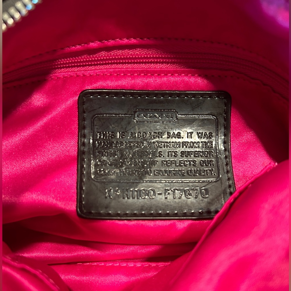 Coach Black and Pink Tartan Plaid Shoulder Bag - Picture 5 of 5